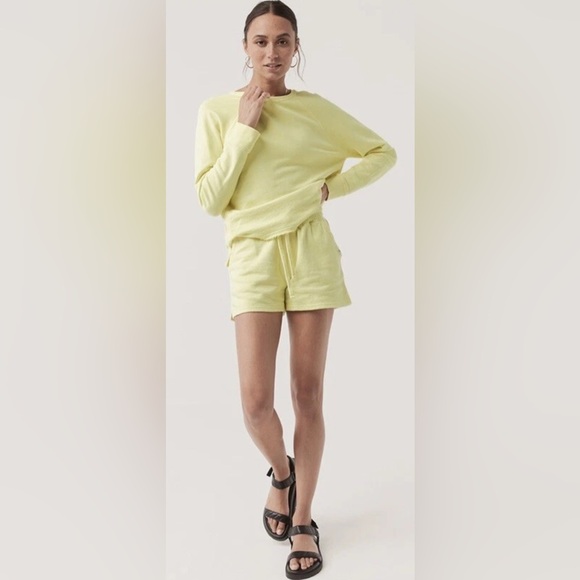 Pact Organic Cotton Essential Sweatshort in Sunny Lime , size XL - Picture 9 of 9